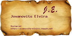 Jovanovits Elvira névjegykártya